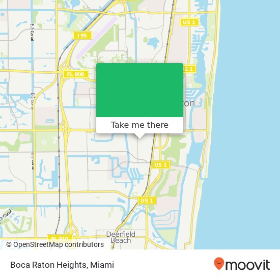 Boca Raton Heights map