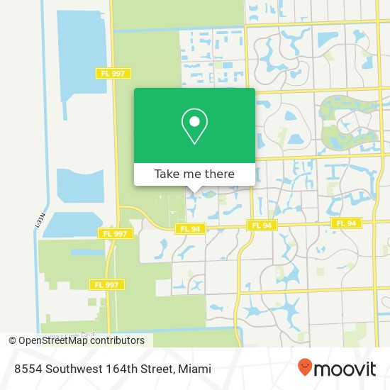 8554 Southwest 164th Street map