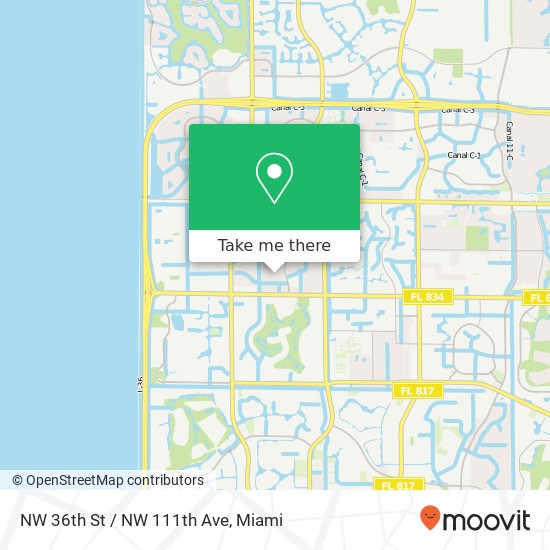 Mapa de NW 36th St / NW 111th Ave