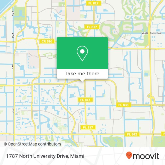 Mapa de 1787 North University Drive