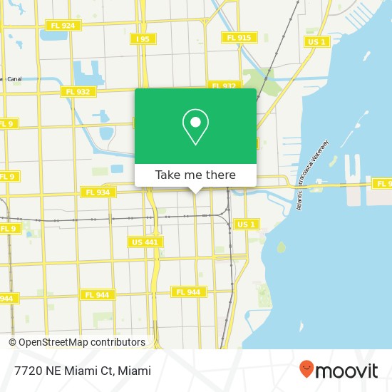 Mapa de 7720 NE Miami Ct