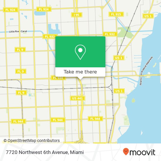 7720 Northwest 6th Avenue map