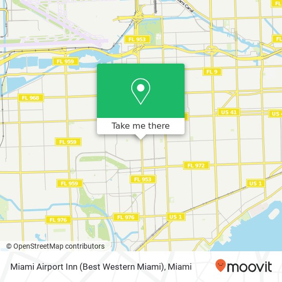 Miami Airport Inn (Best Western Miami) map