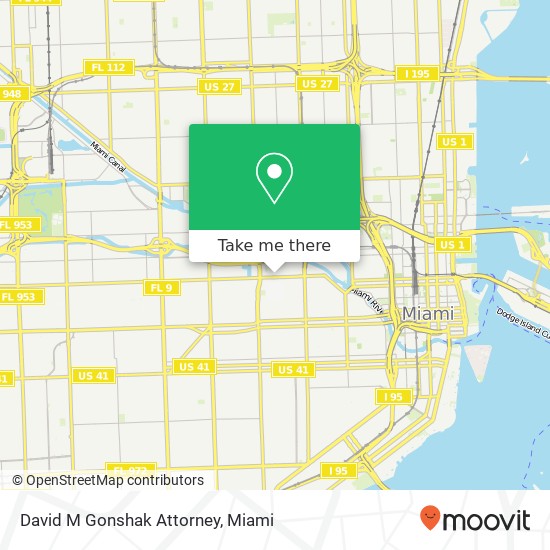 David M Gonshak Attorney map