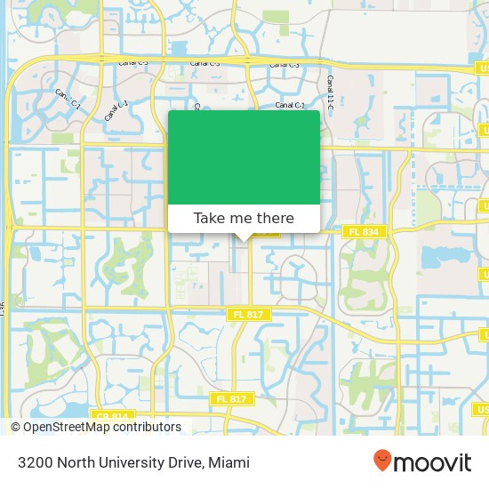 3200 North University Drive map