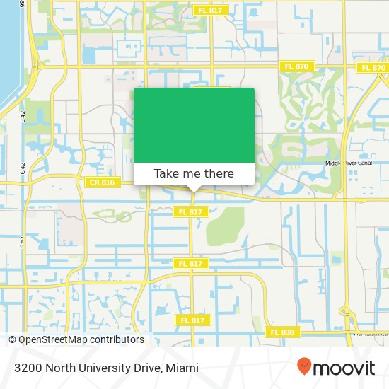 Mapa de 3200 North University Drive