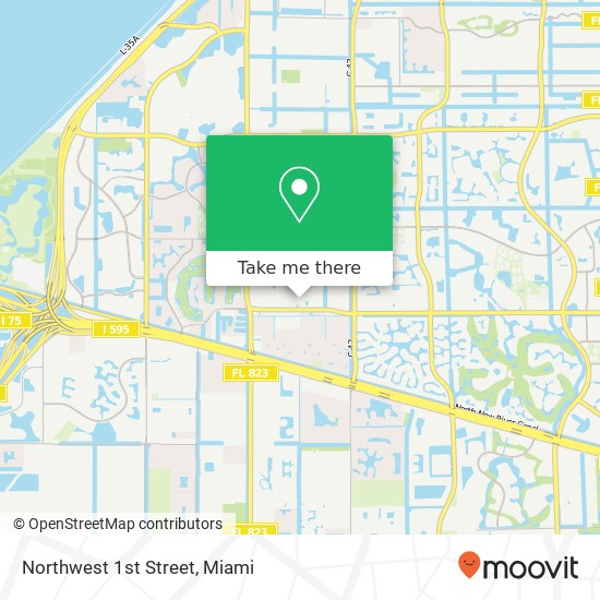 Northwest 1st Street map