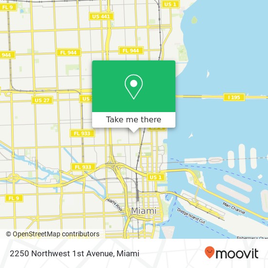 2250 Northwest 1st Avenue map