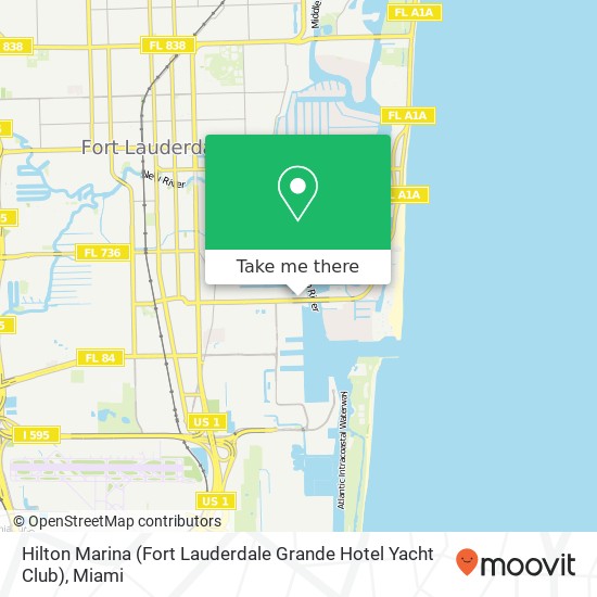 Hilton Marina (Fort Lauderdale Grande Hotel Yacht Club) map