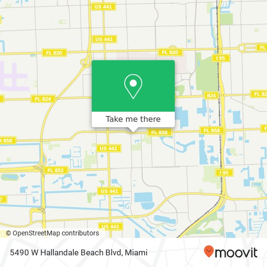 Mapa de 5490 W Hallandale Beach Blvd