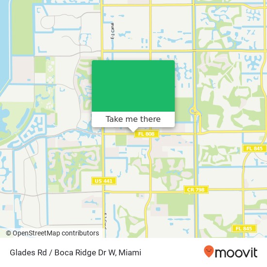 Mapa de Glades Rd / Boca Ridge Dr W