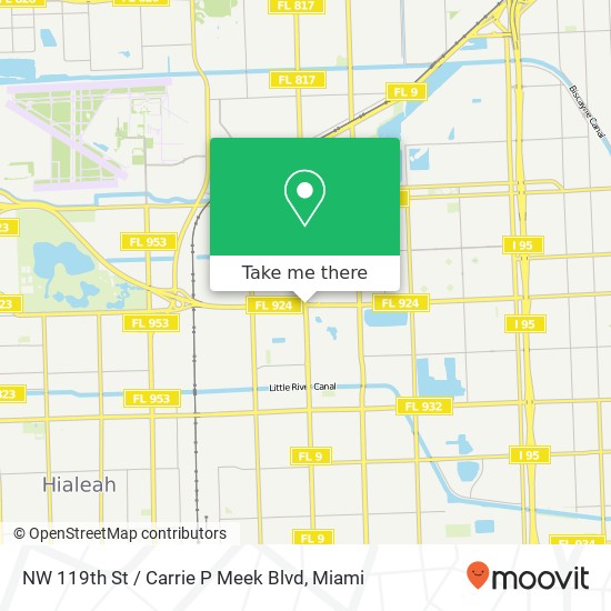 Mapa de NW 119th St / Carrie P Meek Blvd