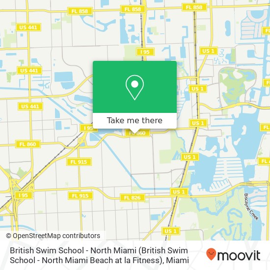 Mapa de British Swim School - North Miami (British Swim School - North Miami Beach at la Fitness)