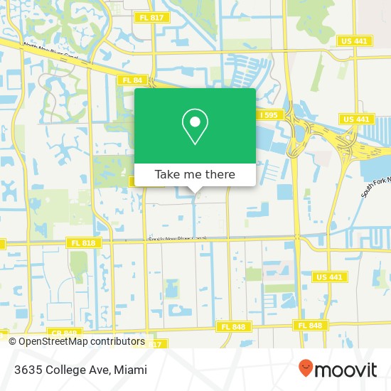 Mapa de 3635 College Ave
