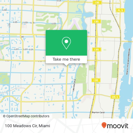 Mapa de 100 Meadows Cir