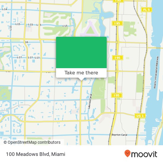 100 Meadows Blvd map