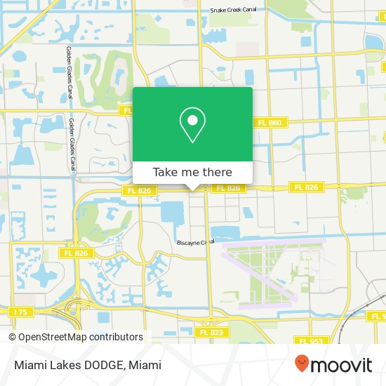 Mapa de Miami Lakes DODGE