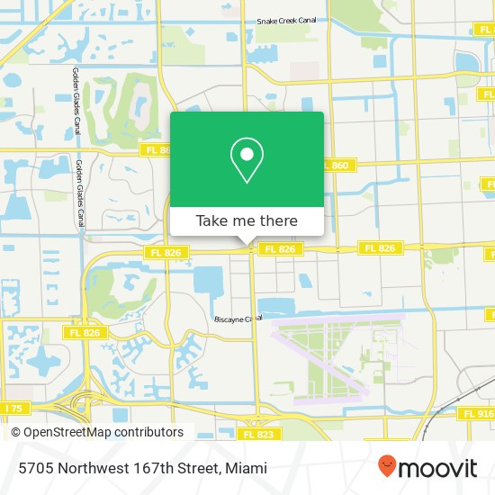 5705 Northwest 167th Street map