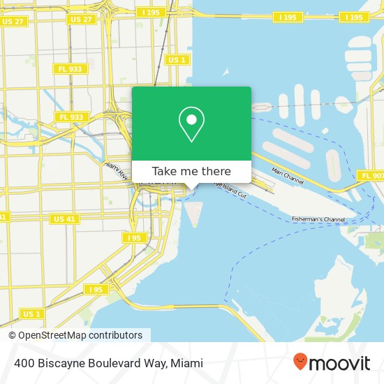 Mapa de 400 Biscayne Boulevard Way