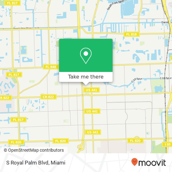 S Royal Palm Blvd map