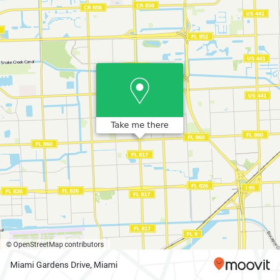 Mapa de Miami Gardens Drive