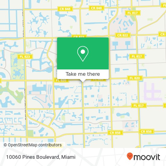 Mapa de 10060 Pines Boulevard