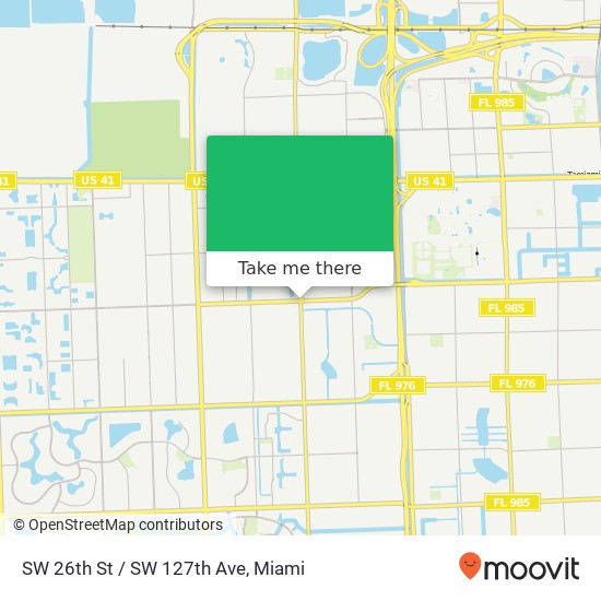 SW 26th St / SW 127th Ave map