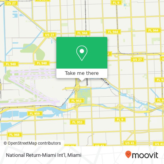 Mapa de National Return-Miami Int'l