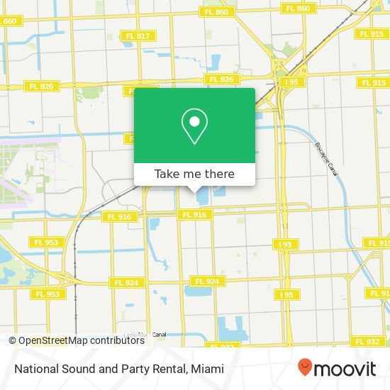 Mapa de National Sound and Party Rental