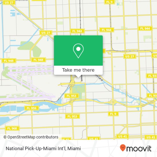 National Pick-Up-Miami Int'l map