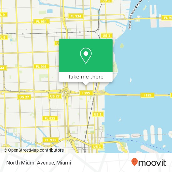 Mapa de North Miami Avenue