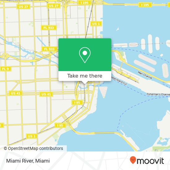 Mapa de Miami River