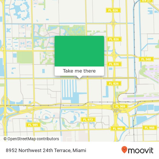 8952 Northwest 24th Terrace map