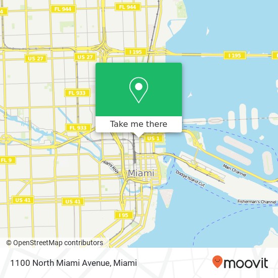 1100 North Miami Avenue map