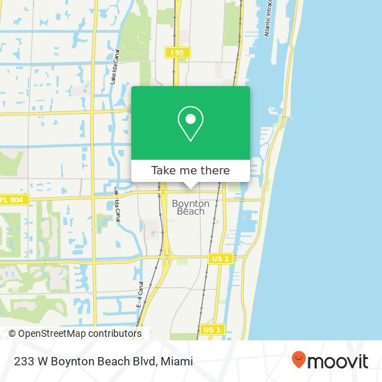 Mapa de 233 W Boynton Beach Blvd