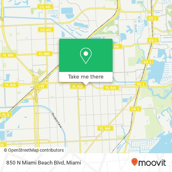 850 N Miami Beach Blvd map