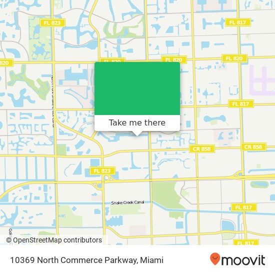 Mapa de 10369 North Commerce Parkway