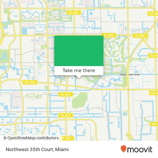 Mapa de Northwest 35th Court