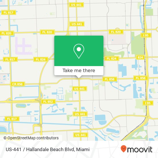 US-441 / Hallandale Beach Blvd map