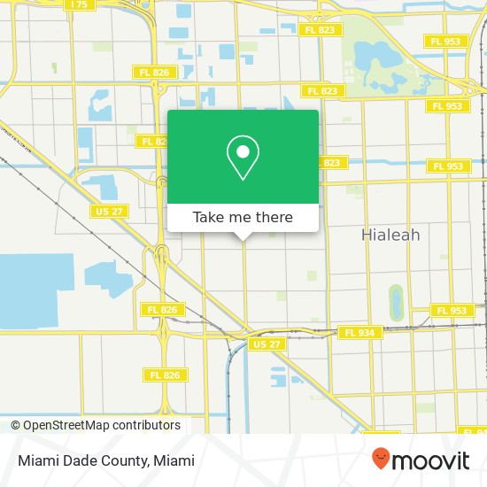 Mapa de Miami Dade County