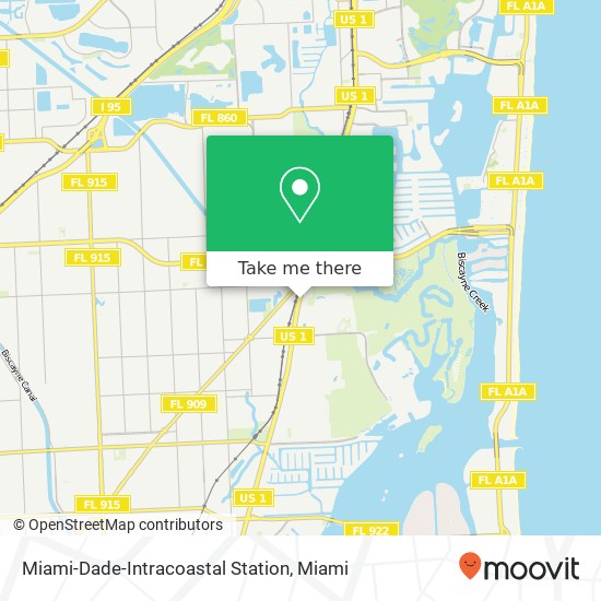 Miami-Dade-Intracoastal Station map