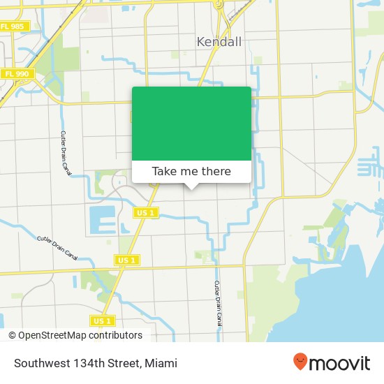 Southwest 134th Street map