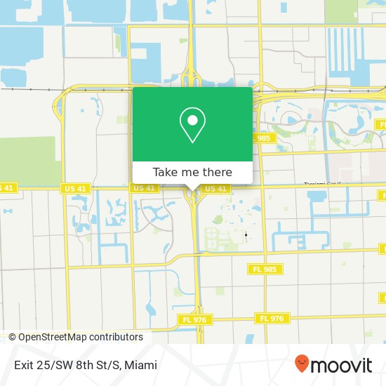 Exit 25/SW 8th St/S map