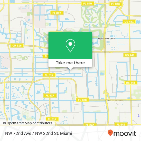 Mapa de NW 72nd Ave / NW 22nd St