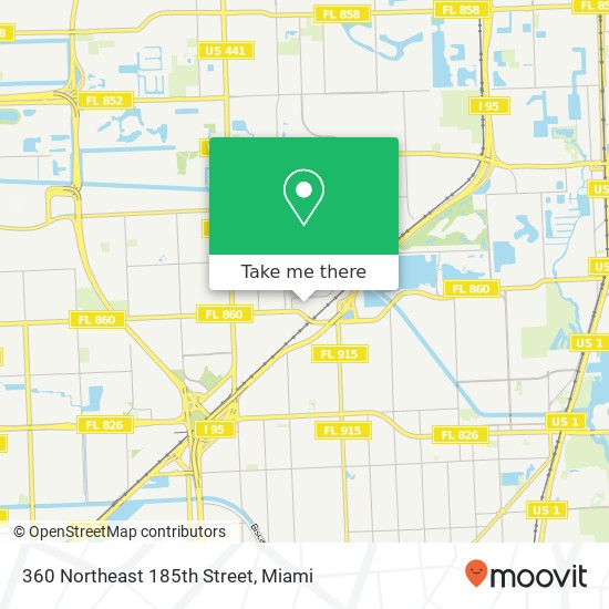 360 Northeast 185th Street map