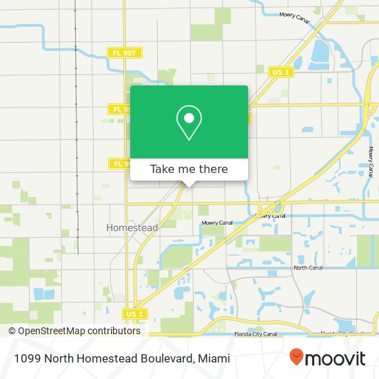 Mapa de 1099 North Homestead Boulevard