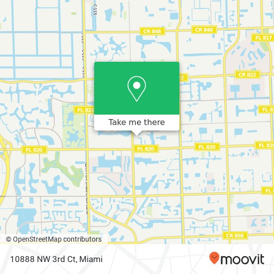 10888 NW 3rd Ct map