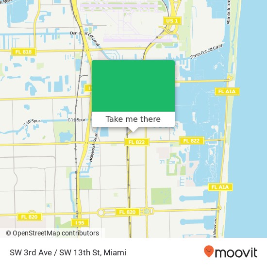 SW 3rd Ave / SW 13th St map