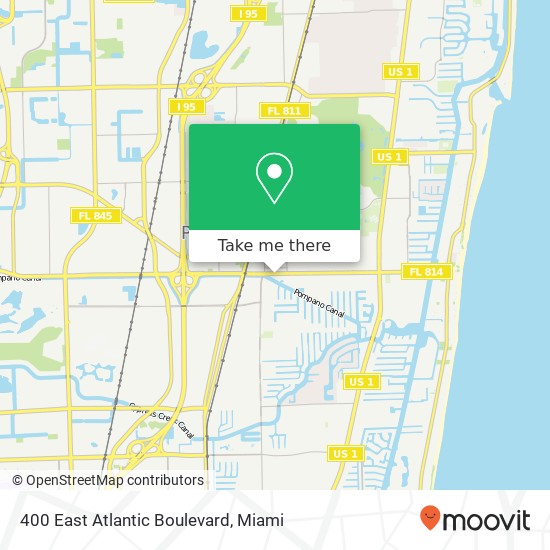 Mapa de 400 East Atlantic Boulevard