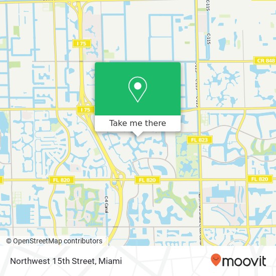 Northwest 15th Street map